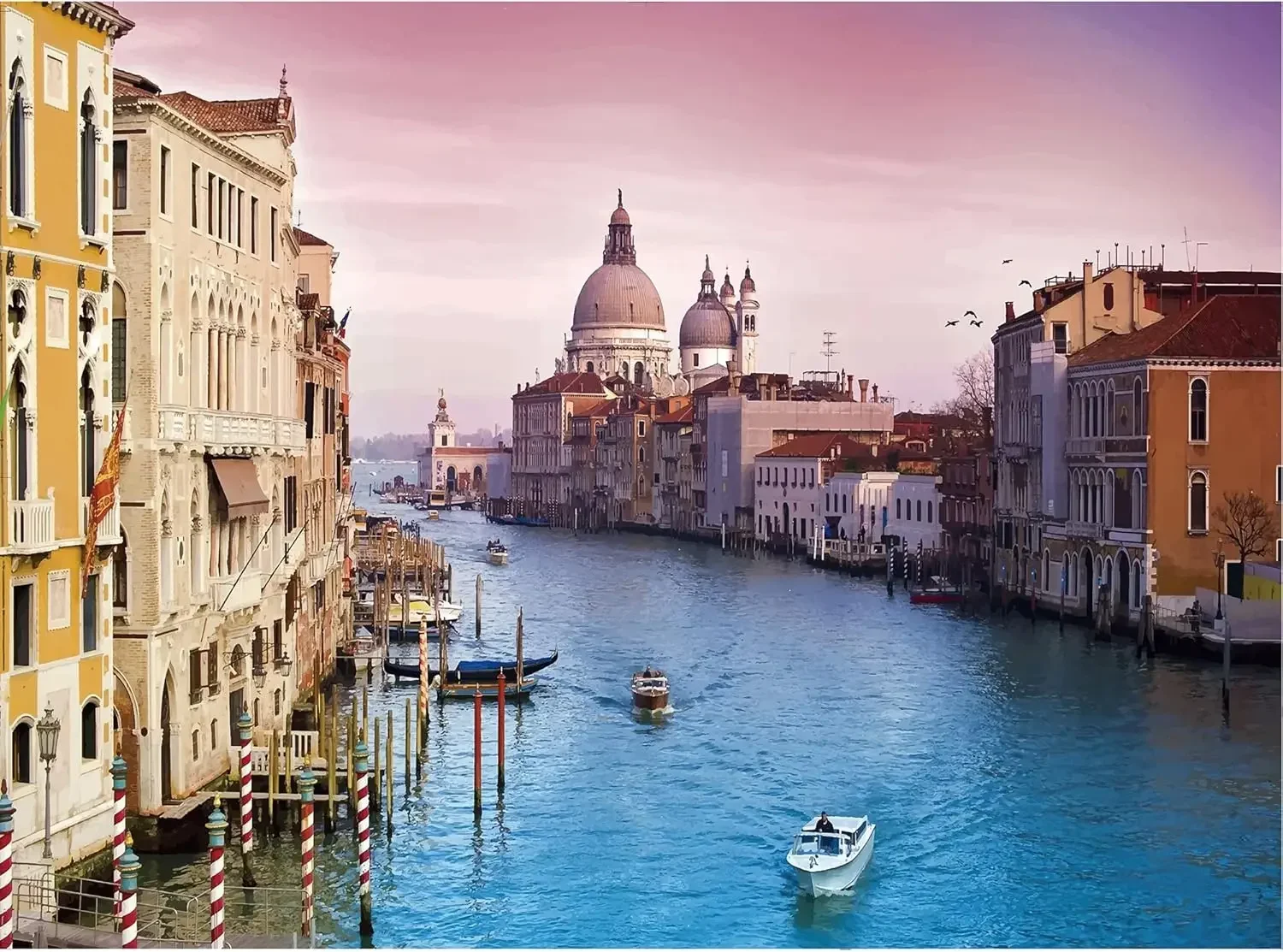 Water City Venice 500/300/120 Pieces Jigsaw Puzzles Challenging Family Activity Games for Gameroom Bedroom Livingroom