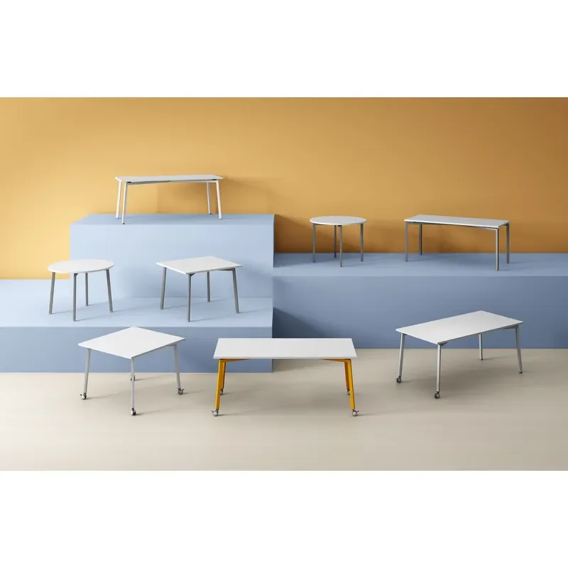 Foldable Metal Training Table for School Office Meeting Space Saving Classroom Furniture Easy Storage Desk for Conference