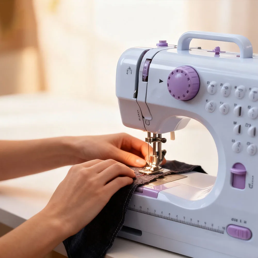 

12 Stitches Beginner Sewing Machine Portable Mini Electric with Foot Pedal & Speed Control for Home Sewing Mending & DIY Crafts