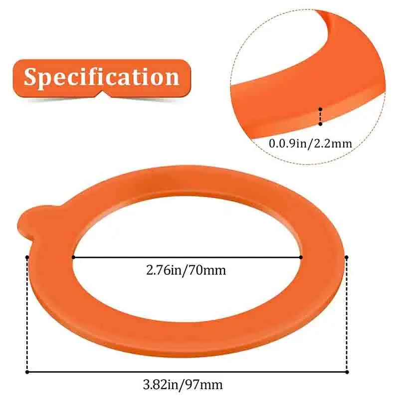 20 Pieces Replacement Silicone Seals Replacement Rubber Jar Seals Airtight Silicone Gasket Sealing Rings for Glass Clip