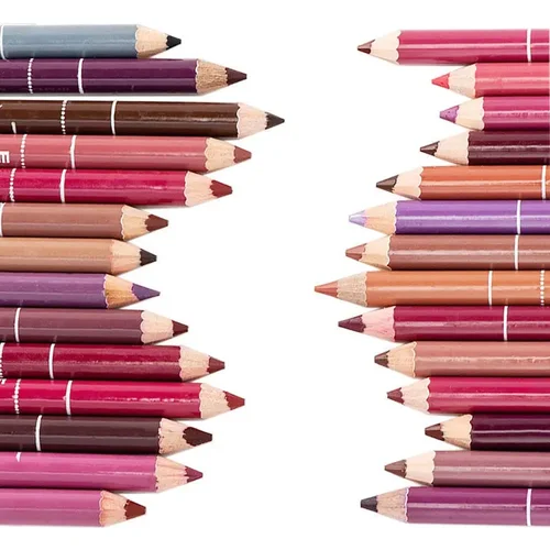 Imagen 2 del producto Lápiz labial mate desnudo de 28 colores, lápiz labial resistente al agua de larga duración, delineador de labios de alta pigmentación, herramienta de maquillaje de labios
