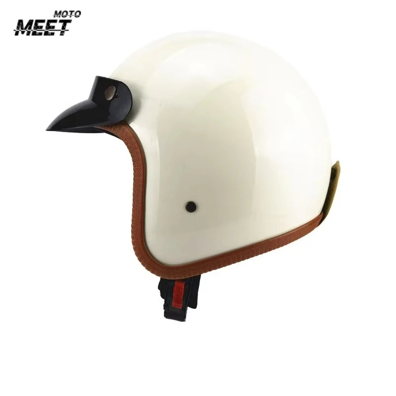 Retro Semi-open Motorcycle Helmet Cross-country Motorcycle Accessories Motorcycle Helmet 3/4 Retro Helmet