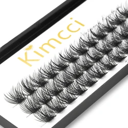 Kimcci 36 Bundles  Natural 3D Russian Volume Faux Eyelashes Individual Mink Eyelash Extension Segmented False Bundles Eyelashes