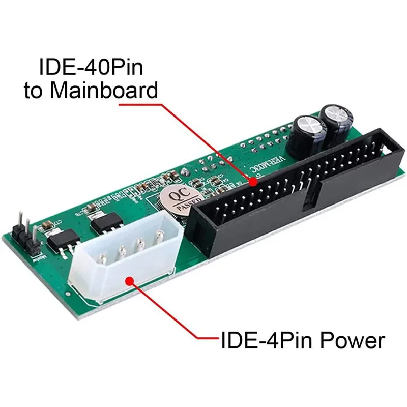 Konverter Adaptor Sata ke IDE 2.5 Sata Female ke 3.5 inci IDE Male port 40 pin 1.5Gbs Mendukung ATA 133 100 HDD CD DVD Serial