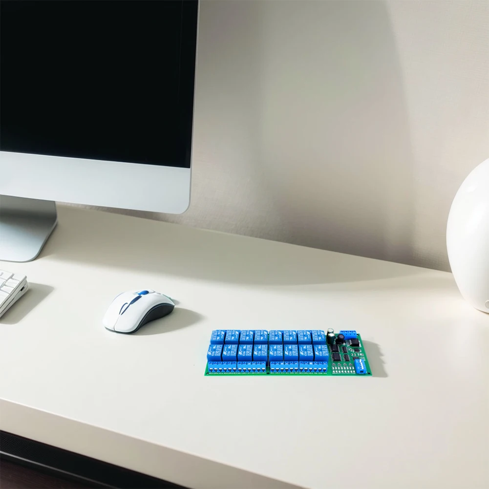 

16-канальный контроллер ПЛК 12 В постоянного тока, переключатель последовательного порта, релейный модуль RS485, модуль переключателя для ПЛК, PTZ-камера, светодиодный двигатель