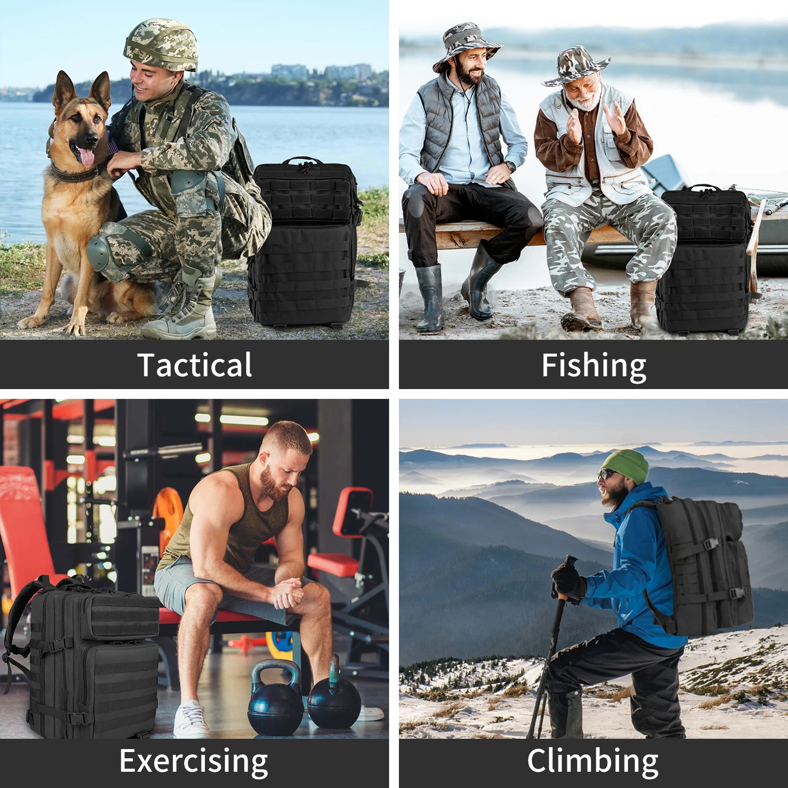 30L/45LHiking Hunting Tactical BackpackIdeal for Travel and Outdoor Activities Such as Routes,  Camping, Excursions and Hiking