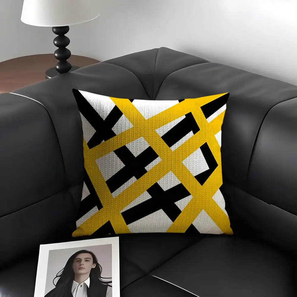 Simulated Silk Satin Cushion Cover Natural Linen Organic Fabric Double-Sided Printing Breathable Perfect Gift For Decor