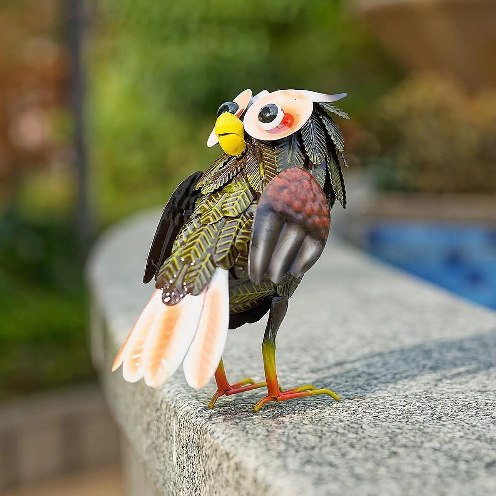 

Outdoor Decor Iron Owl Sculpture Multipurpose Accessories Garden Ornament