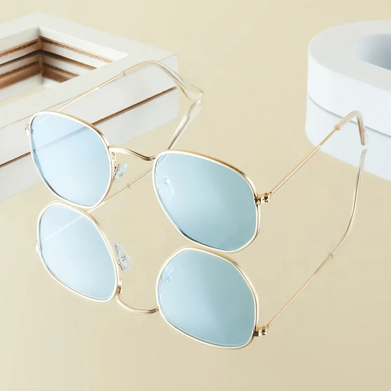 1Pc Men's Fashion Glasses New Retro Gold-Rimmed Round Frame Unique Stylish Niche Design Casual Versatile Decoration Suitable for