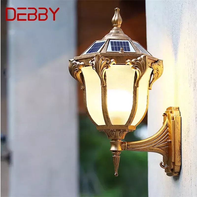 DEBBY Contemporary Solar Outdoor Waterproof Wall Lamps Simplicity Creative Balcony Hallway Courtyard Villa Gate Hotel