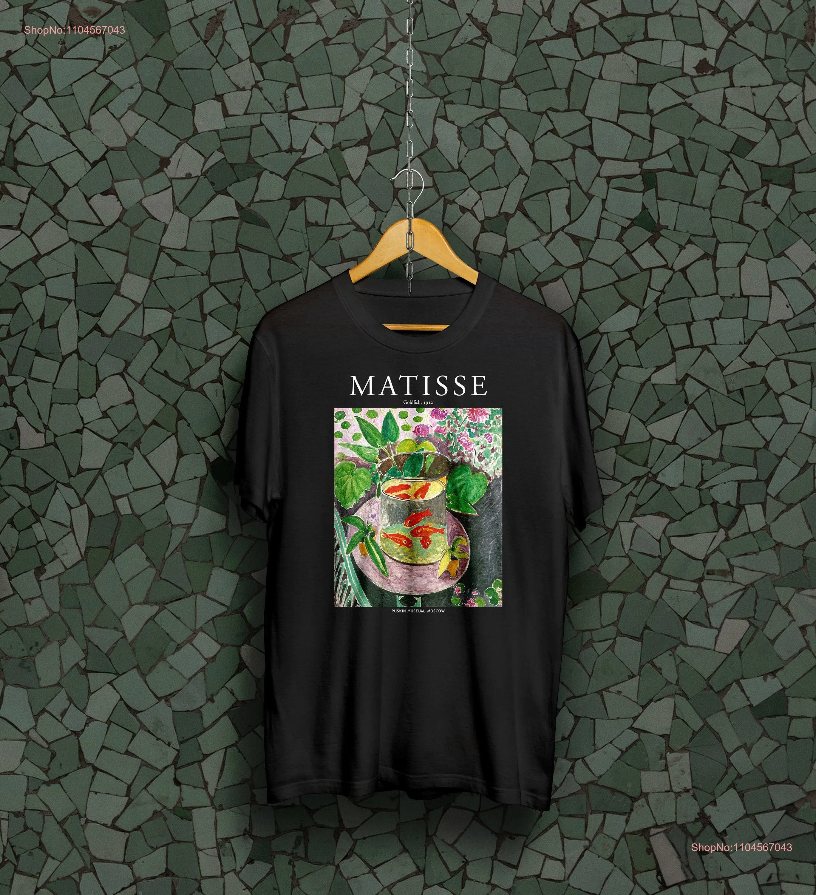 Henri Matisse Goldfish T Shirt Art lover design black long or short sleeves