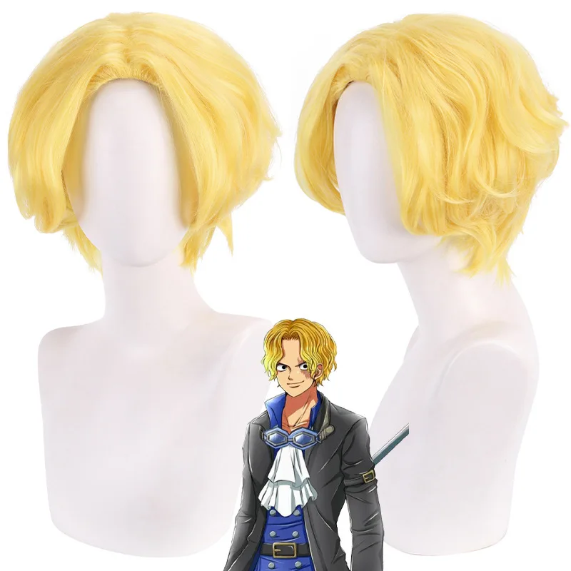 

Synthetic Blonde Middle Part Short Curly Wig for Cosplay Party Anime Role Play Women's Heat Resistant Fiber
