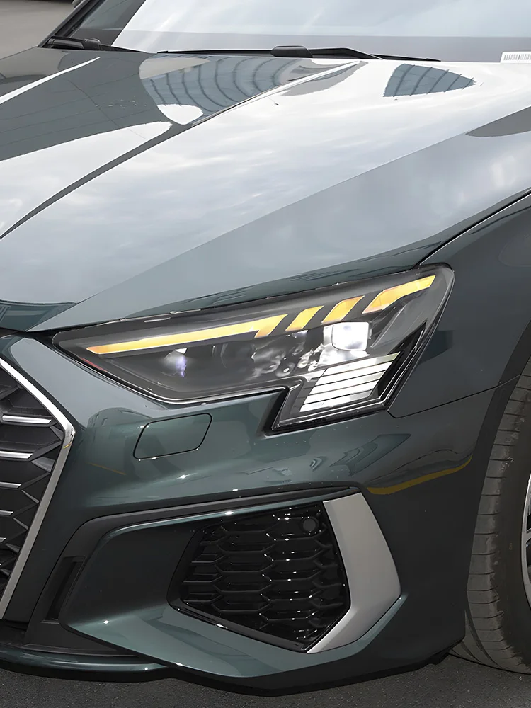 لأودي A3 S3 RS3 2021-2024 LED مجموعة مصابيح السيارة الأمامية ترقية عالية الجودة مصفوفة التصميم اكسسوارات السيارات العلوي