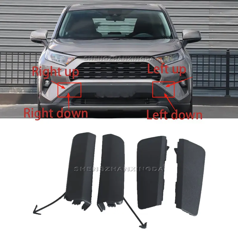 Suitable for Toyota RAV4 2019-2021 front bumper tow cover, unpainted tow cover 53285-0R120 53286-0R120