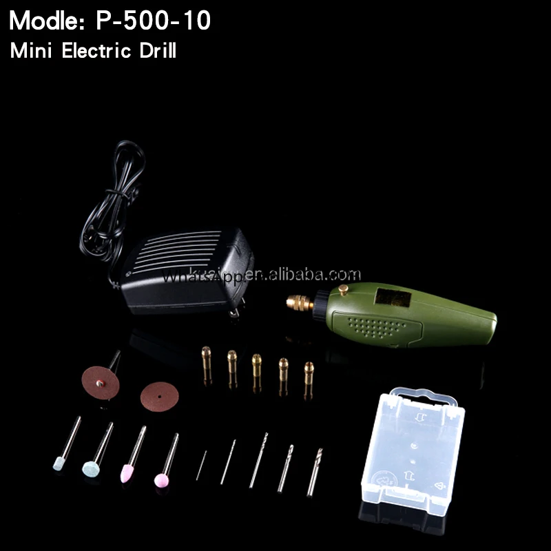 p-500-10 Mini Electric Drill Electric Grinder drill 12V DC Grinding Set for Milling Polishing Drilling Cutting Engraving Kit