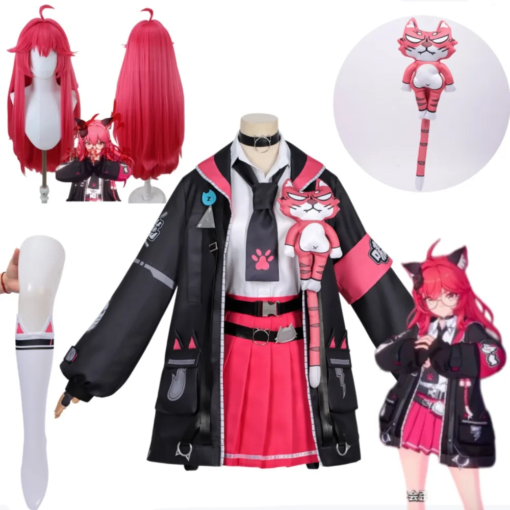 

Hot Game Neverness To Everness Nanally Rei Cosplay Full Set with Wig Gloves Socks Armband Doll Adult Women Halloween Outfit