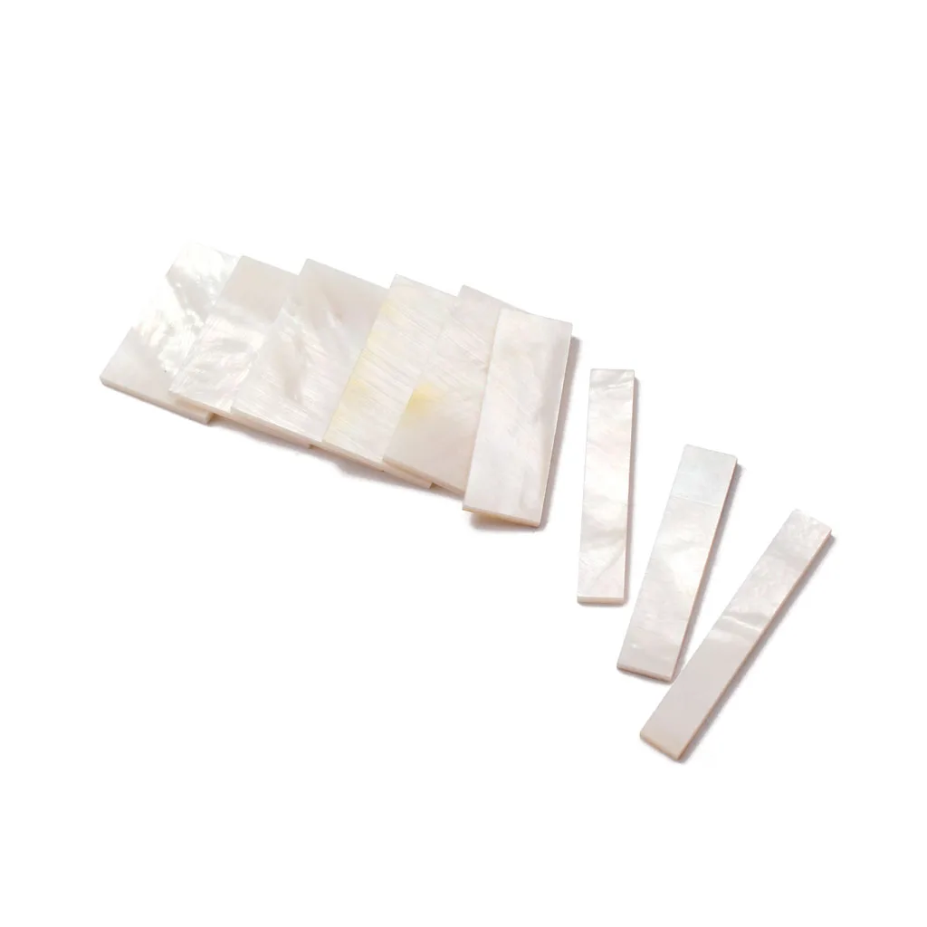 High Quality White Mother of Pearl Inlay Blank DIY Material for Guitar Accessories and Musical Instrument Building