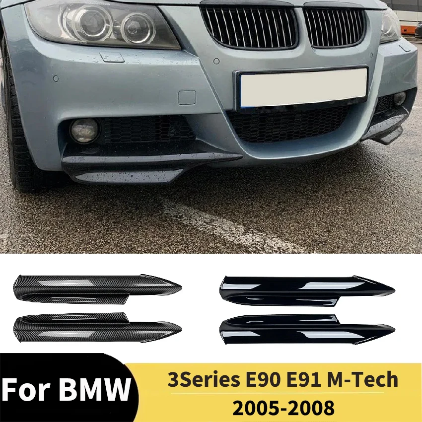 2Pcs for BMW 3Series E90 E91 M-Tech 2005-2008 High Quality Car Front Bumper Lip Splitter Diffuser Protector Cover Guard Body Kit