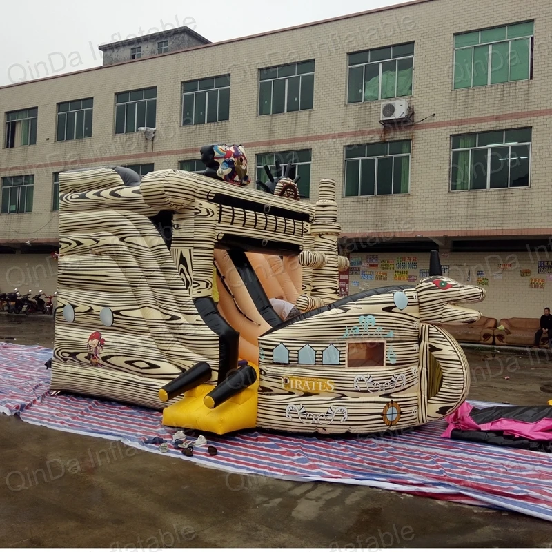 Inflatable Pirate Ship Bounce House Construction Truck Inflatable Bouncy Castle House For Kids Party