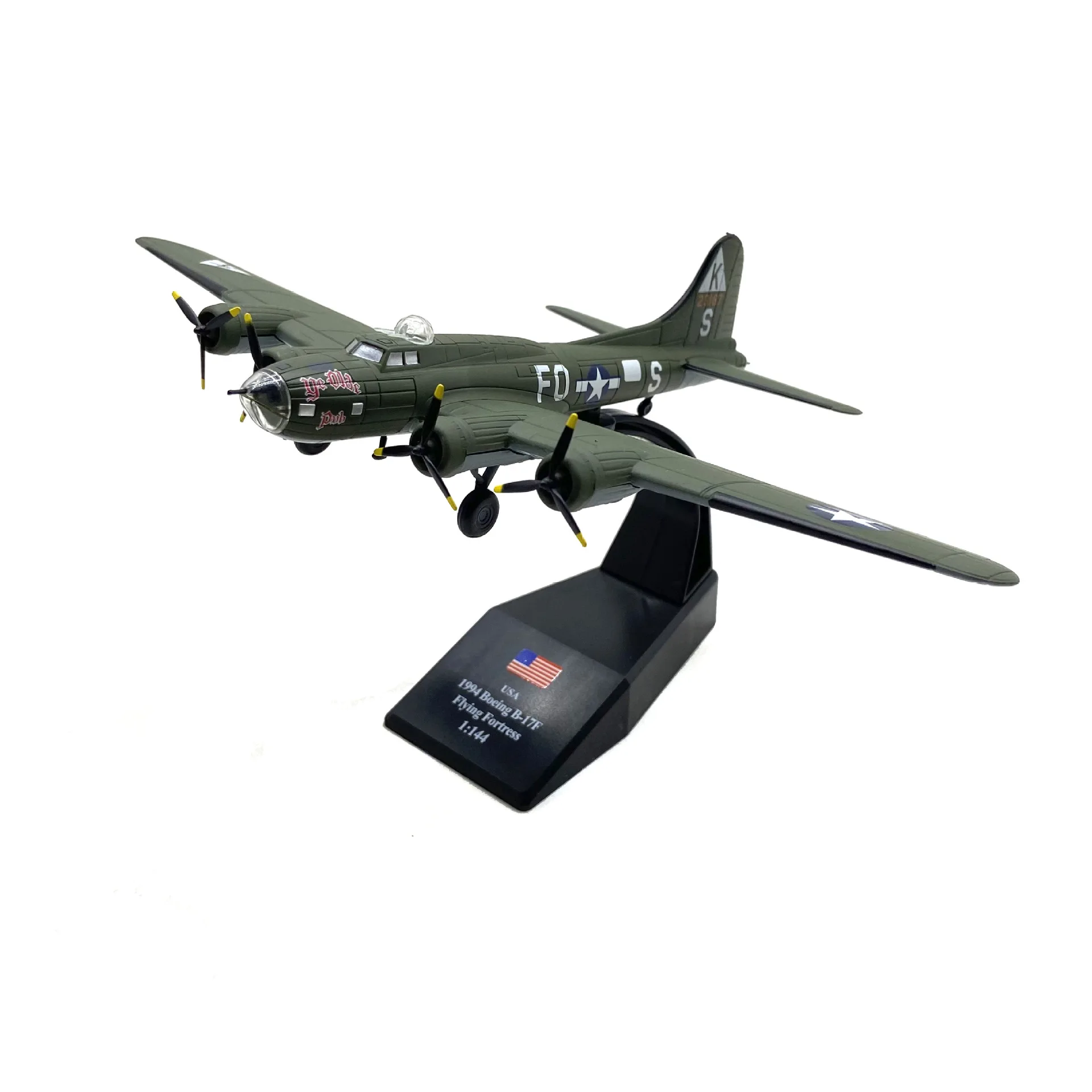 1/144 Scale US B 17 Aircraft Model Miniature Multipurpose Sturdy Aviation Collectibles Plane Souvenir Realistic