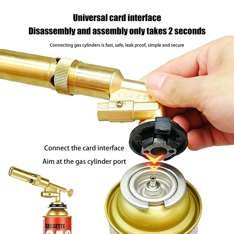 

1Pc Welding Torch Gas Burner Flame Gun High Temperature Brass Copper Gas Torch Brazing Solder Propane Welding Plumbing