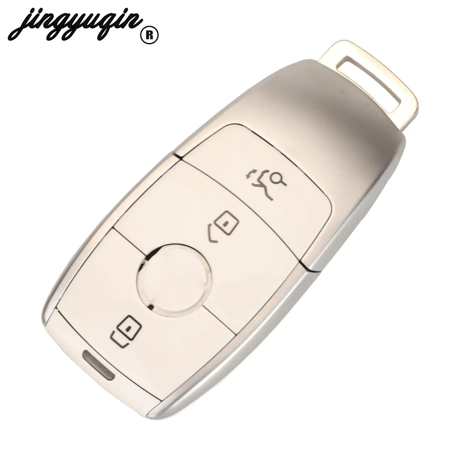 Jingyuqin per Mercedes Benz AMG C200L E300L S320 S350 S350L S450l S500l GLC Remote Car Key Case Shell White Fob 3 pulsanti