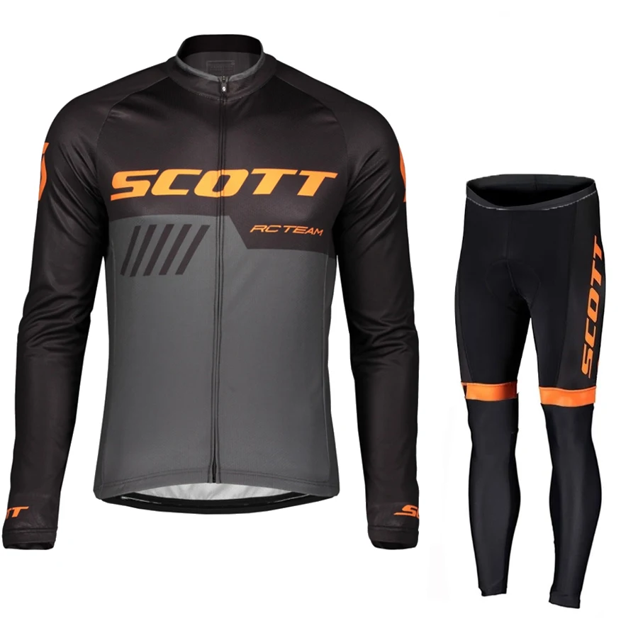 SCOTT Cycling Jersey Men Long Leg Set Bike Bib Bicycle Clothing Wear Suit Autumn Men\'s Outfit 2023 Man Summer Pants Clothes Mtb