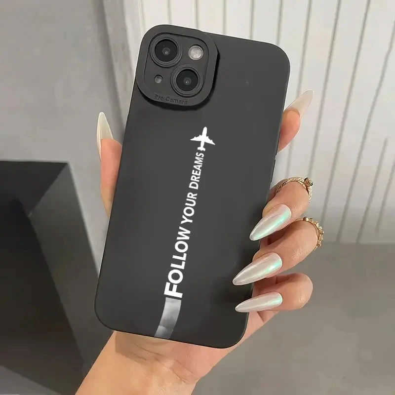 Stylish Airplane Graphic Phone Case for IPhone 13 14 15 Pro Max 11 12 Mini X XS XR 7 8 Plus SE 15 Plus Shockproof Silicone Cover