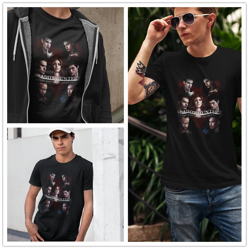 Shadowhunters T Shirt Shadowhunters - Poster T-Shirt Funny Beach Tee Shirt Short Sleeves 100 Percent Cotton Printed Men Tshirt