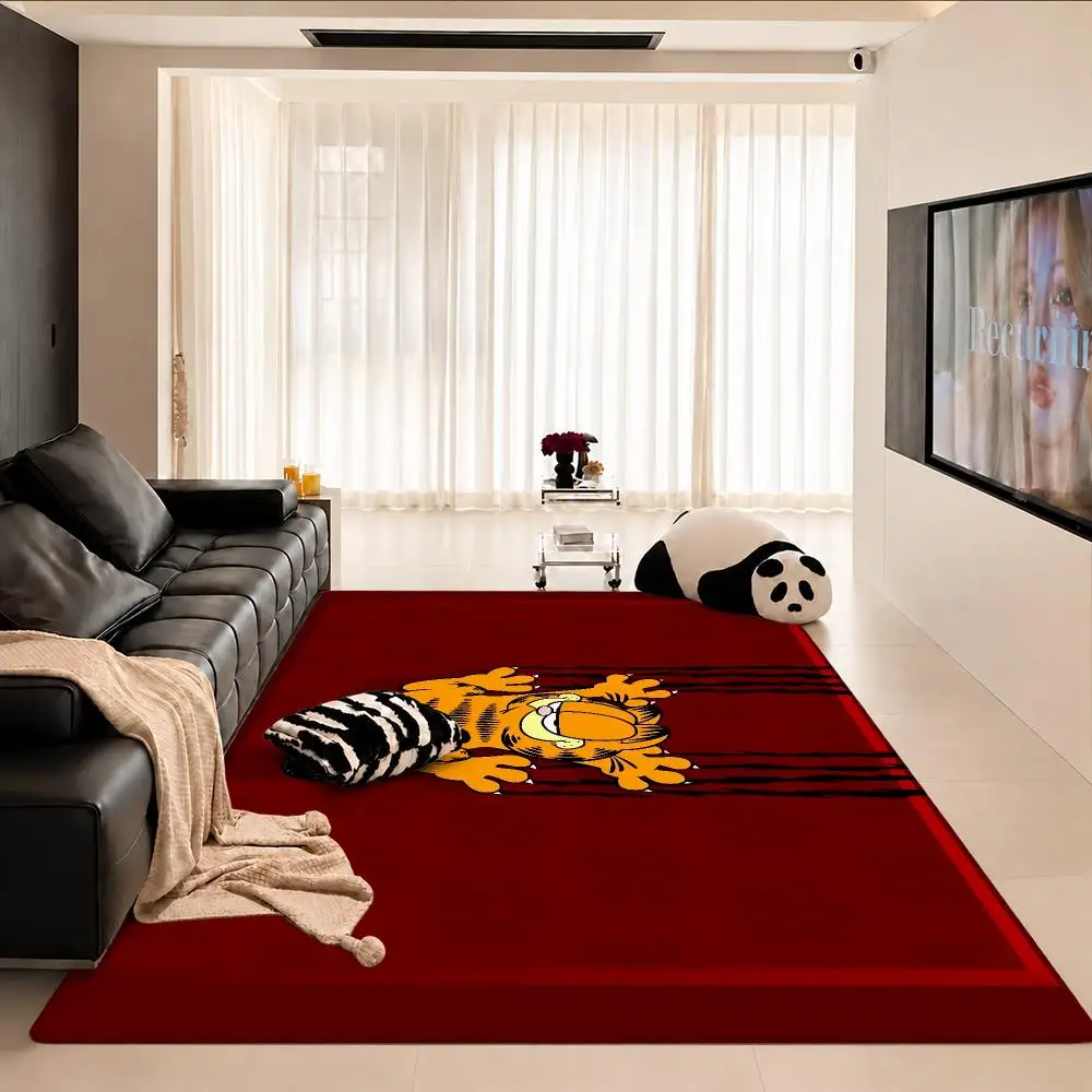 KWaii Anime G-Garfield Floor Mat Flannel Non-Slip Washable Soft Absorbent Rug Bathroom Kitchen Bedroom Home Decor