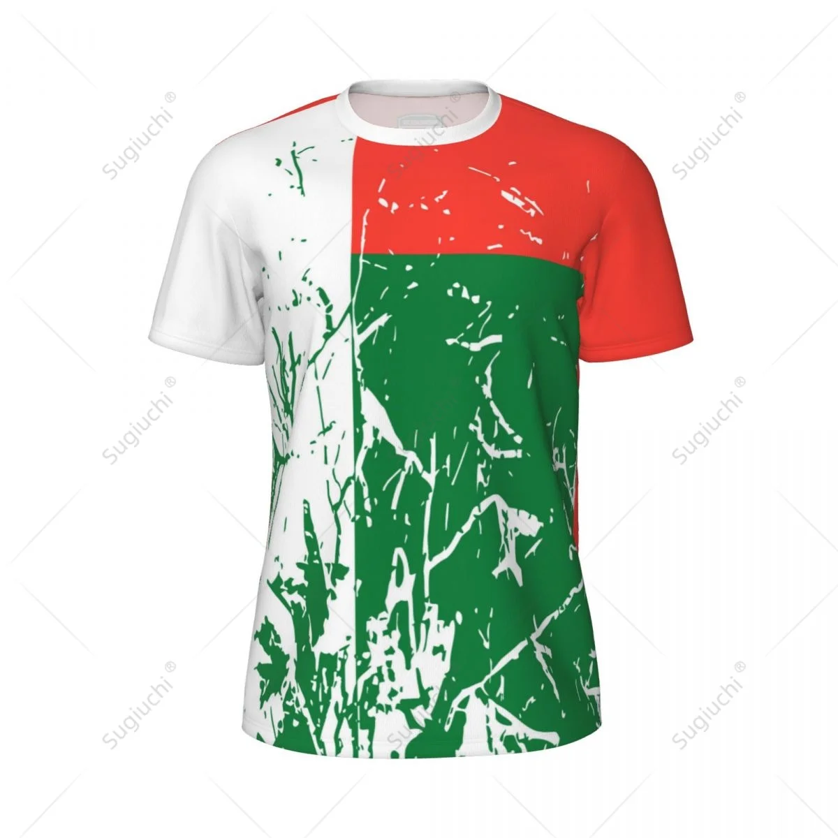 Exclusive design Madagascar Flag Grain 3D Printed Men For Running Bike Soccer Tennis Fitness Sports tshirt Mesh Short T-shirt