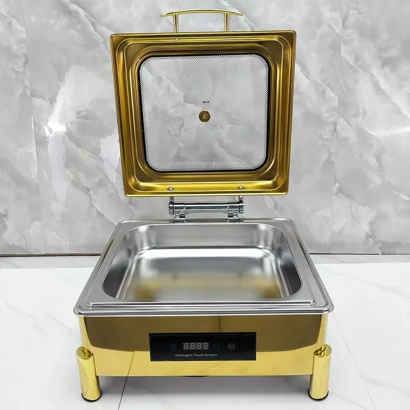 Best Selling Hotel & Restaurant Kitchen Equipment Modern Food Warmer Buffet Set Stainless Steel Square Chafing Dishes - view 6