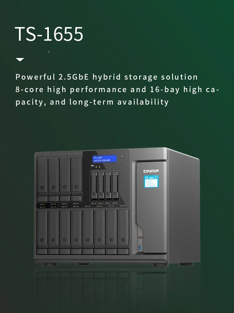 Qnap TS-1655-8G 16 Bay Nas تخزين شبكة عالي السعة من فئة المؤسسات NAS #5