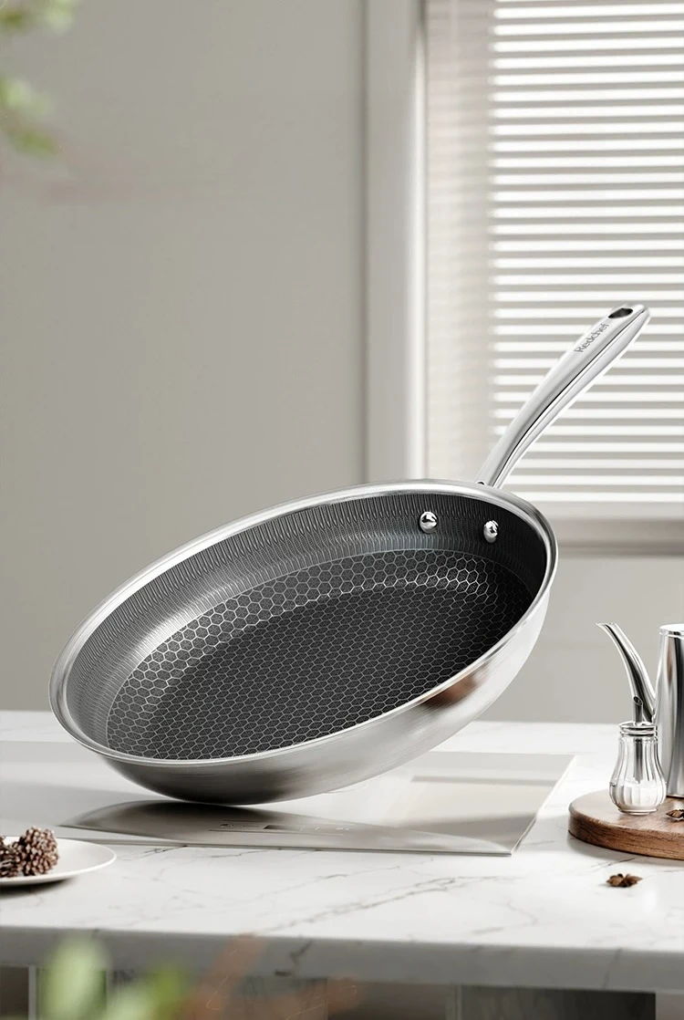 PYH pan household non-stick frying pan special ceramic uncoated pancake wok for frying steak pan 4
