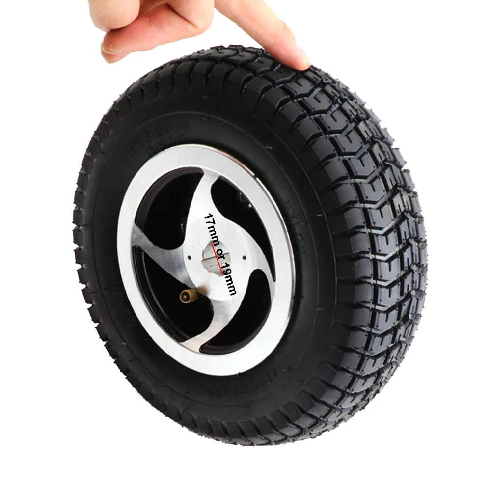 

9x3.50-4 Pneumatic Tire Inner Tube with Keyway Alloy Hub 9 Inch Inflation Wheel For Trolley Scooter ATV Go Kart Golf Cart Parts