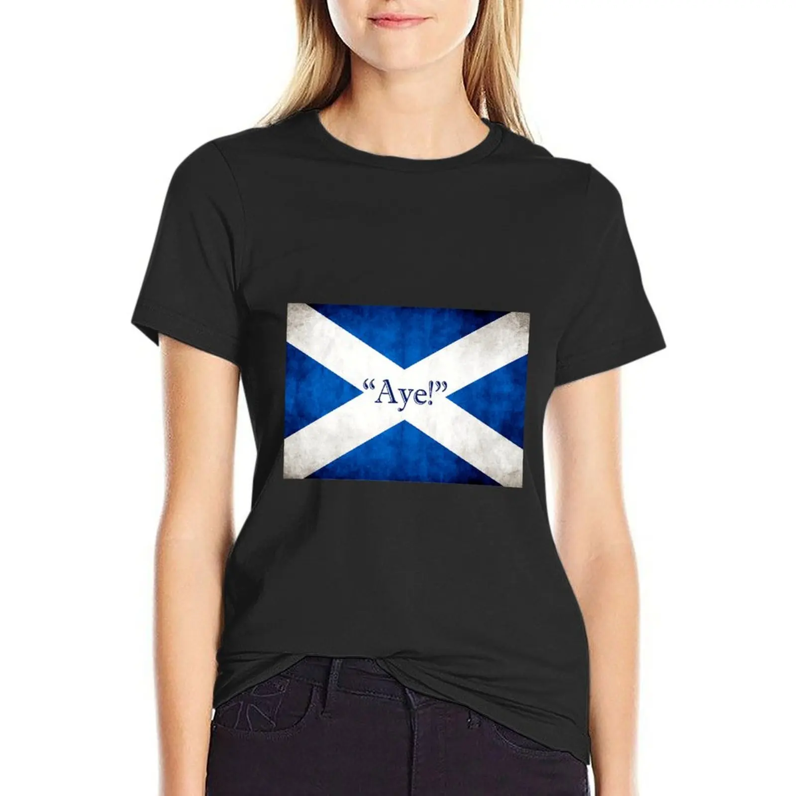 

Scotland - AYE! T-Shirt oversized heavyweights Aesthetic clothing Blouse western t shirts for Women