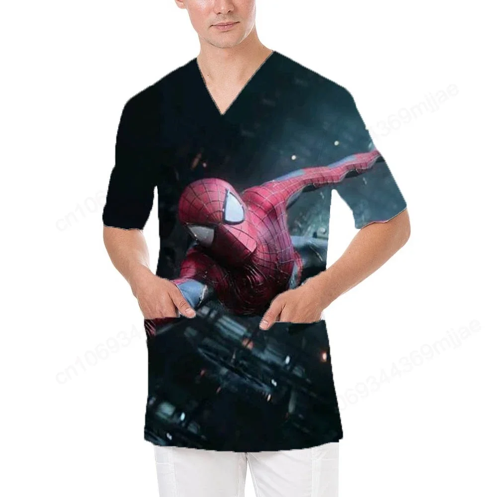 زي ممرضة نسائي برقبة V ، تيشيرت نسائي فاخر ، توب وبلوزات أنيمي ، موضة Y2K ، ملابس شبابية ، Yk2