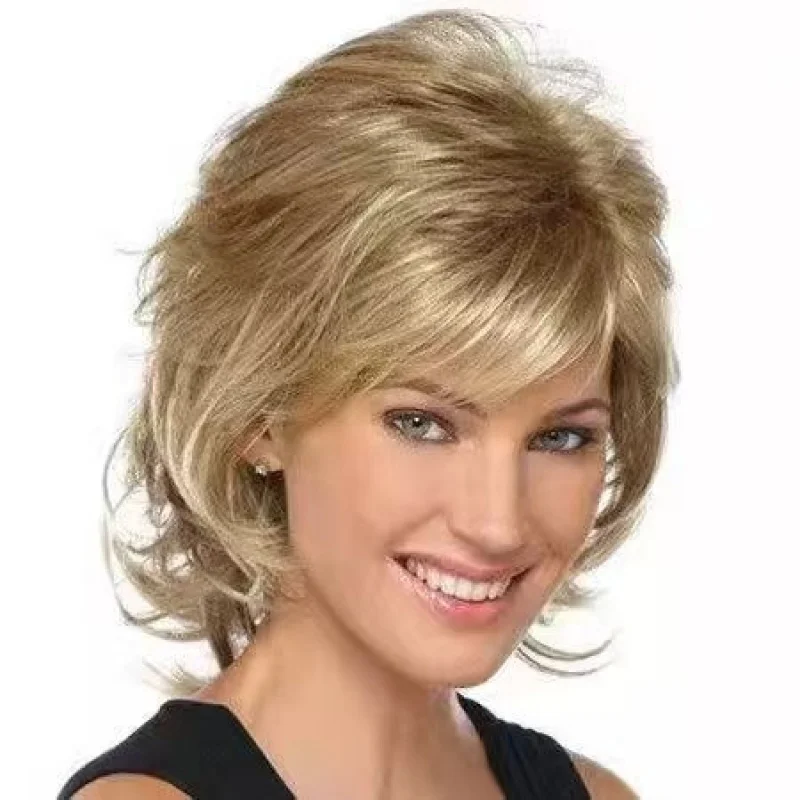 

Women's wig, European and American fashion , stylish textured short straight hair, fashionable daily headpiece for wom