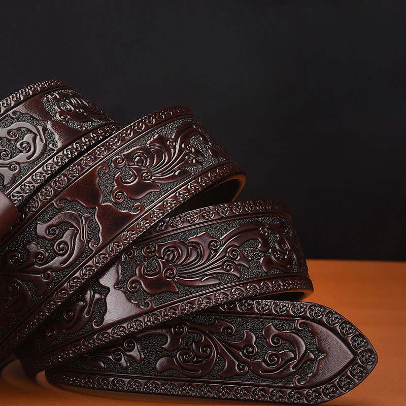 2025 ใหม่! เข็มขัดหัวเข็มขัดอัตโนมัติของผู้ชายอินเทรนด์การออกแบบที่ครอบงําการแกะสลักส่วนบุคคลเหมาะสําหรับกางเกงยีนส์ลําลอง