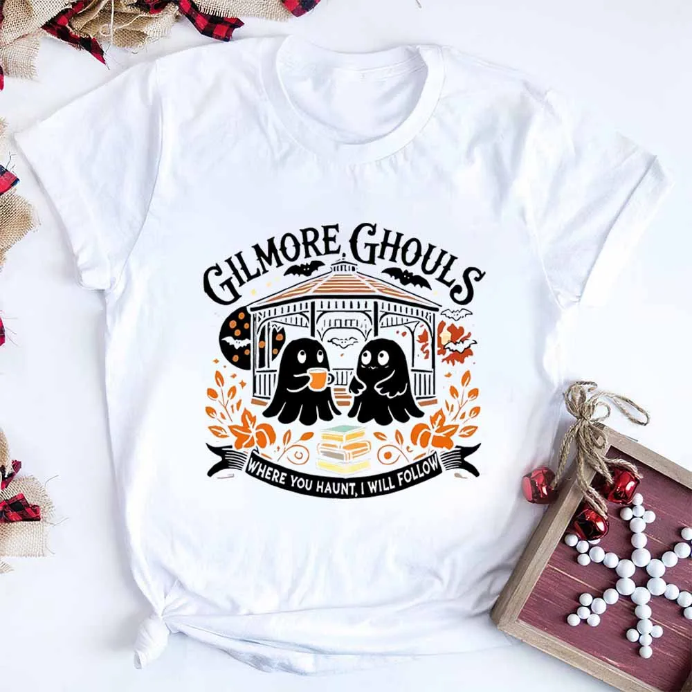 Gilmore Ghouls T-shirt Halloween automne vibrations chemise automne Festival T-shirt rétro effrayant automne chemises hommes femmes manches courtes hauts