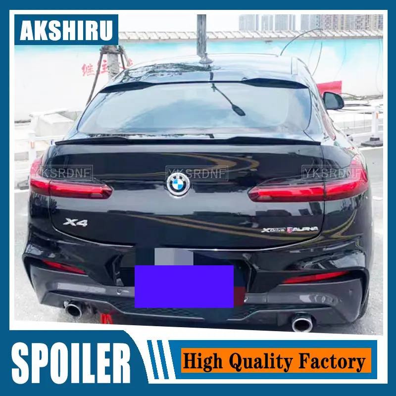 Rear Trunk Lip Spoiler For BMW X4 G02 2019 2020 High Quality ABS Plastic Gloosy Black Car Tail Wing Decoration Auto Accessories