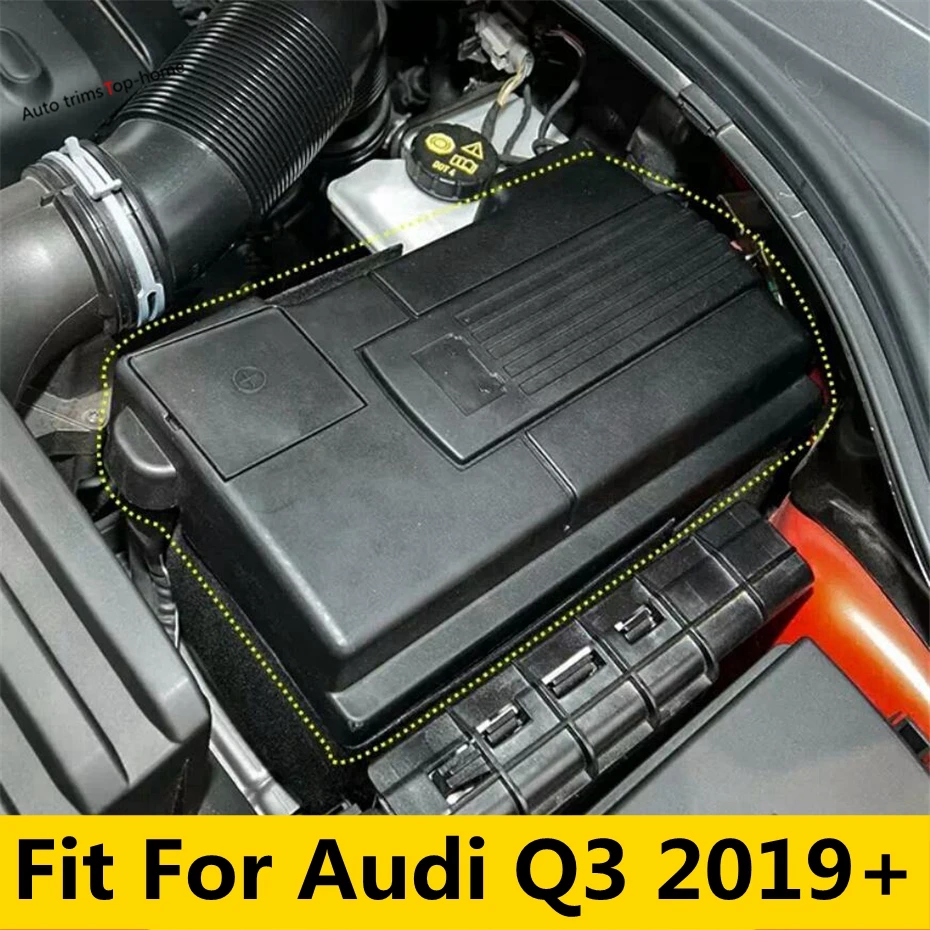 Car Engine Battery Positive Negative Protection Cap Dustproof Cover Rustproof Shell Cover Trim Fit For Audi Q3 2019 - 2023