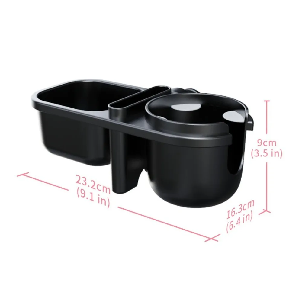 3 in 1 Stroller Bottle Organizer Black with Phone/Snack Holder Stroller Bottles Rack Multifunctional Durable
