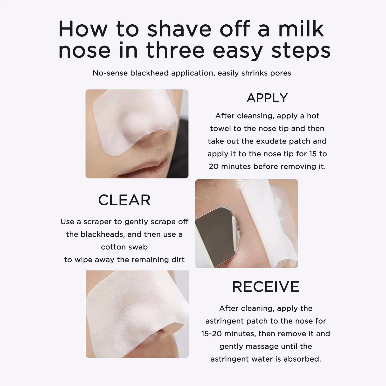 Ferramenta de beleza para limpeza de nariz, todos os tipos de pele, cuidados pessoais, área do nariz, remoção de cravo facial, limpeza profunda do nariz, remoção de cuidados com a pele