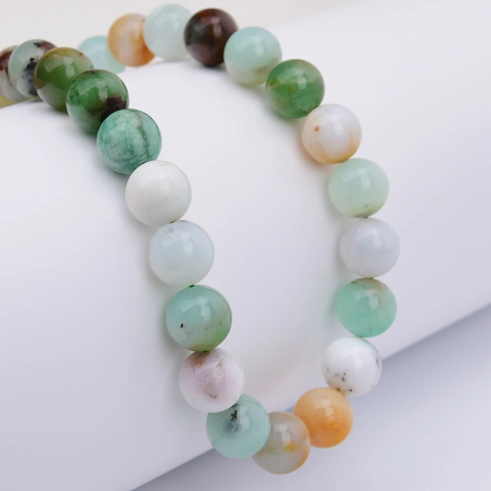 APDGG 14mm Natural Green Chrysoprase Gems Australian Jades Round Stone Loose Beads 15.2" Strands Jewelry Making DIY