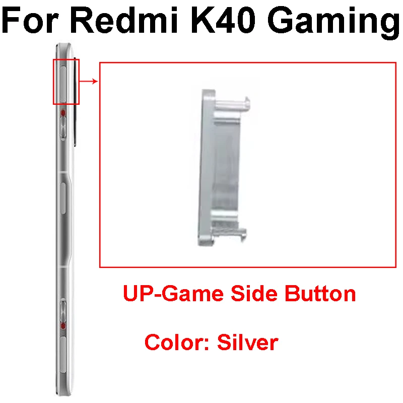 For Xiaomi Redmi K40 Gaming K40game Volume Button Side Game Toggle Triggers Key Small Volume Button UP Down Slip Game Parts