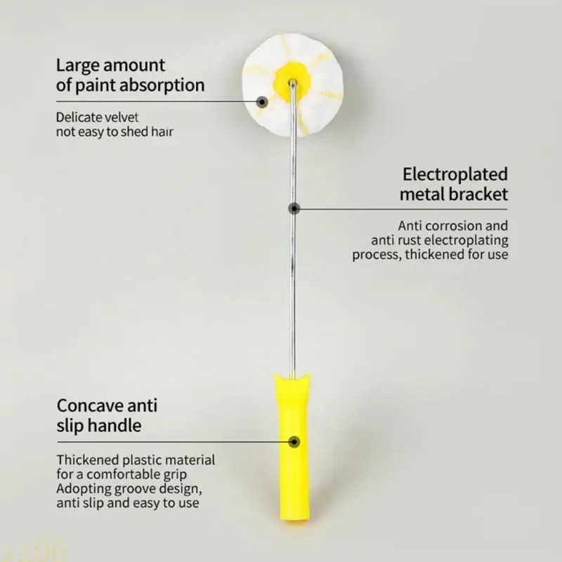 

Q2Q4 Portable Corner Wall Paint Applicators Produced For Tight Space And Minimal Materials Splatter Plastic Paint Roller