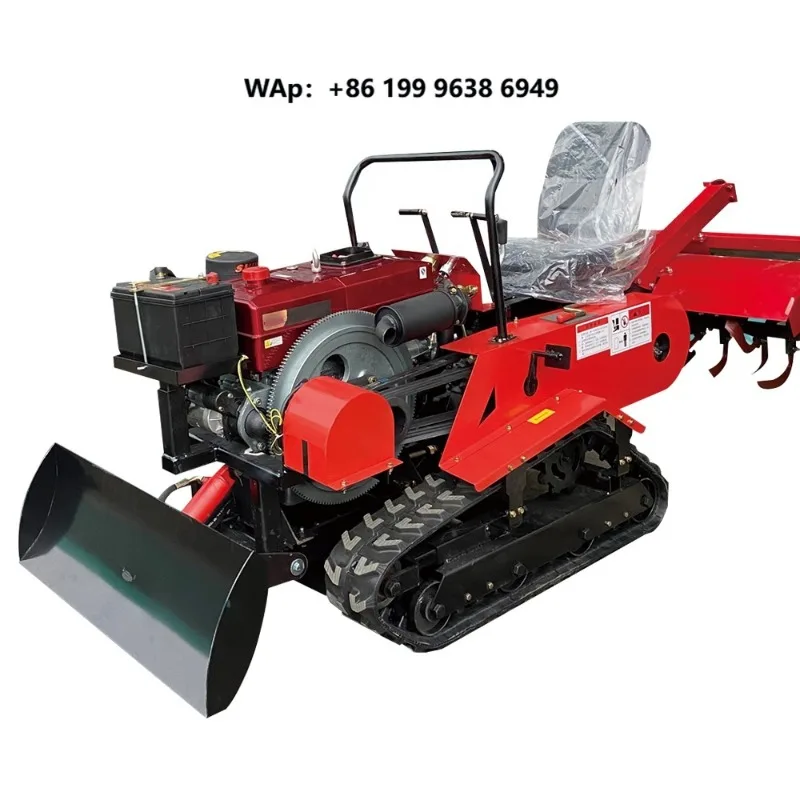 Orchard Greenhouse Weeding and Fertiliser Crawler Dryland Rotary Tiller  Field Management Furrowing and Ridging Machine