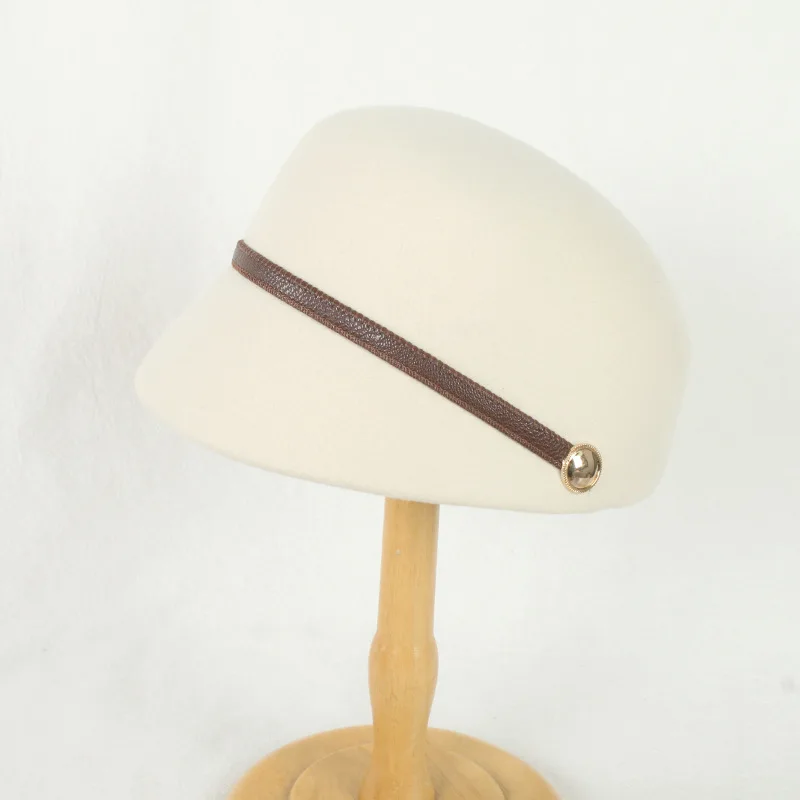 قبعة بيريه من الصوف الحراري للنساء للخريف والشتاء، قبعة أنيقة للفروسية، كاجوال للاستخدام اليومي في الهواء الطلق