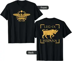 Legio IX Hispana Taurus Emblem Roman Legion Men T-Shirt Short Sleeve Casual 100% Cotton Shirt